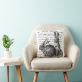 Vintages Rustikales Kaninchenschwarz und weißes To Kissen (Stuhl )