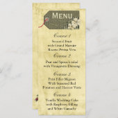 Vintages rustikales Massageservice Menükarte (Vorne/Hinten)