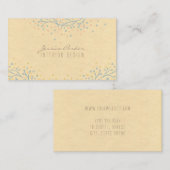 Vintages rustikales modernes Mit Blumenbraunes Visitenkarte (Vorne/Hinten)