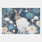 Vintages Rustikales Osterblorkaninchen Geschenkpapier Set (Vorderseite 3)