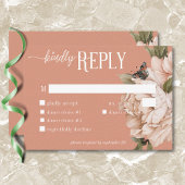 Vintages rustikales Rost & Pfirsichfrühstück RSVP Karte