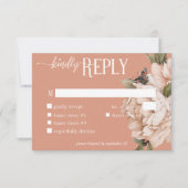 Vintages rustikales Rost & Pfirsichfrühstück RSVP Karte (Vorderseite)