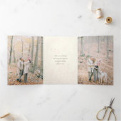 Vintages Rustikales Schneewinterdorf Dreifach Gefaltete Karte (Innenseite)