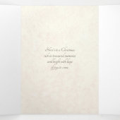 Vintages Rustikales Schneewinterdorf Dreifach Gefaltete Karte (Innenseite Mitte)