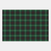 Vintages rustikales Schwarz-Grün-Tartan-kariertes  Geschenkpapier Set (Vorderseite 3)