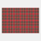 Vintages rustikales schwarz-rotes Tartan-kariertes Geschenkpapier Set (Vorderseite)
