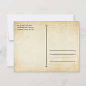 Vintages Rustikales Schwarzes Skript-Hochzeitsszen Dankeskarte (Rückseite)