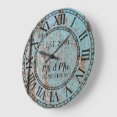 Vintages rustikales Shabby Chic erschüttert Antiqu Große Wanduhr (Winkel)