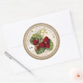 Vintages rustikales Strawberry-Marmelade-Aufkleber Runder Aufkleber (Umschlag)