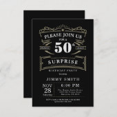 Vintages rustikales Thema Einladung (Vorne/Hinten)