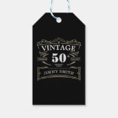 Vintages rustikales Thema Geschenkanhänger (Rückseite)