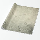 Vintages rustikales Uhrmanuskriptmuster Geschenkpapier (Ungerollt)