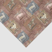 Vintages rustikales Vieh-Rost-Muster Seidenpapier (Ausschnitt)