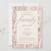 Vintages rustikales Waldstammbaum-Wiedersehen Einladung (Vorderseite)