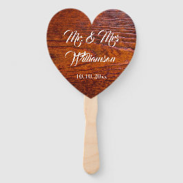 Vintages rustikales Woodgrain Foto Hochzeit Mr. &  Fächer