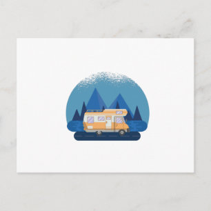 Vintages RV Camper Motorhome Postkarte