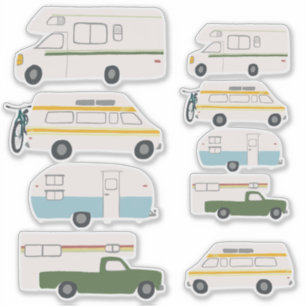 Vintages RV Van Motorhome Campervan niedliches Aufkleber