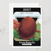 Vintages Saatgut - Etikett Art, Rübenpflanzen (Vorne/Hinten)