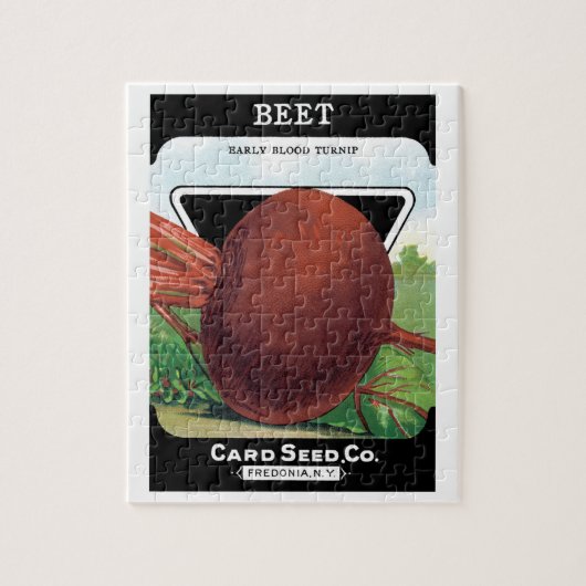 Vintages Saatgut - Etikett Art, Rübenpflanzen Puzzle (Vertikal)