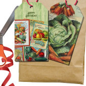 Vintages Saatgut Geburtstag Geschenkanhänger