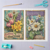 Vintages Saatgut: Katoloque x 2 Designs Seidenpapier (Basteln)