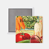 Vintages Saatgut Packet Gemüse personalisieren Sie Magnet (Vorderseite/Rückseite)
