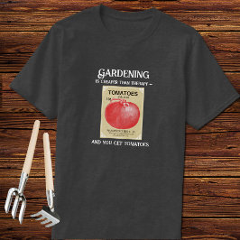Vintages Saatgut Packgarten Slogan T - Shirt