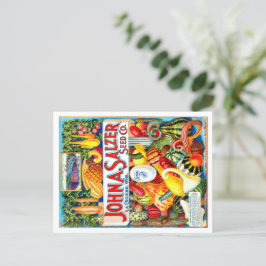 Vintages Saatgut Postkarte