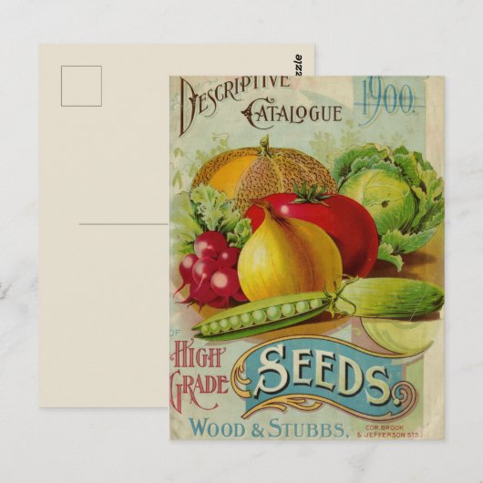 Vintages Saatgut Postkarte (Vorne/Hinten)