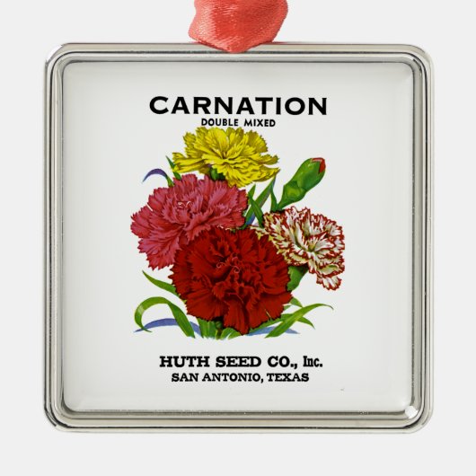 Vintages Saatgut Silbernes Ornament (Vorne)