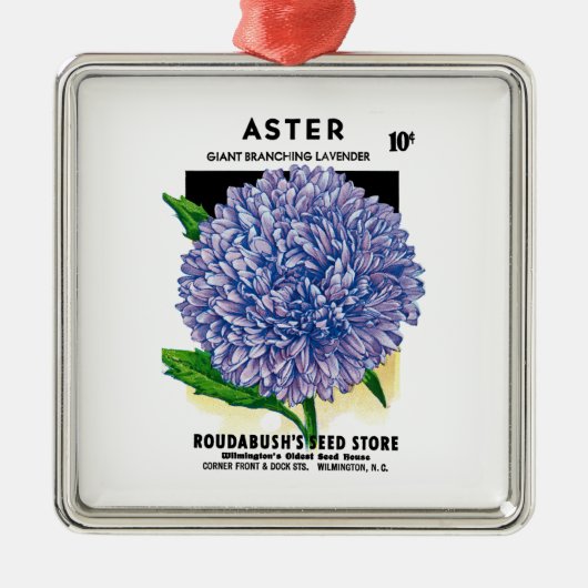 Vintages Saatgut Silbernes Ornament (Vorne)