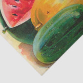 Vintages Saatgut und Obst und Blume Seidenpapier (Detail)