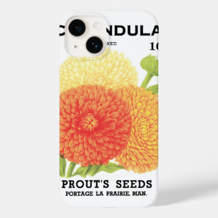 Vintages Saatgutpackungs-Label Art, Calendula-Blum Case-Mate iPhone Hülle
