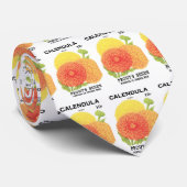 Vintages Saatgutpackungs-Label Art, Calendula-Blum Krawatte (Gerollt)