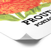 Vintages Saatgutpackungs-Label Art, Calendula-Blum Poster (Ecke)