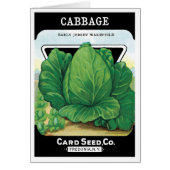 Vintages Saatgutpackungs-Label Art, grüner Kohl (Vorne)
