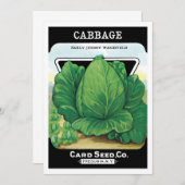 Vintages Saatgutpackungs-Label Art, grüner Kohl (Vorne/Hinten)