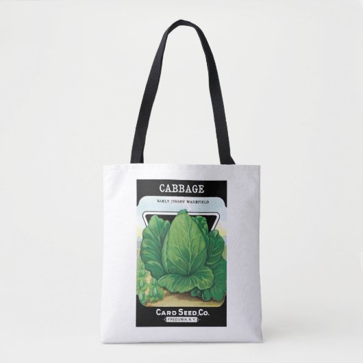 Vintages Saatgutpackungs-Label Art, grüner Kohl Tasche (Vorderseite)