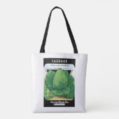 Vintages Saatgutpackungs-Label Art, grüner Kohl Tasche (Rückseite)