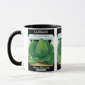Vintages Saatgutpackungs-Label Art, grüner Kohl Tasse (Links)