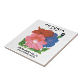 Vintages Saatgutpackungs-Label Art, Petunia-Blume Fliese (Seite)
