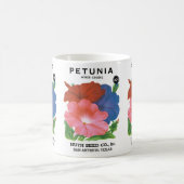 Vintages Saatgutpackungs-Label Art, Petunia-Blume Kaffeetasse (Mittel)