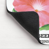 Vintages Saatgutpackungs-Label Art, Petunia-Blume Mousepad (Ecke)