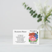 Vintages Saatgutpackungs-Label Art, Petunia-Blume Visitenkarte (Stehend Vorderseite)