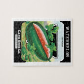 Vintages Saatgutpackungs-Label Kunst, Dichtung und Puzzle (Horizontal)