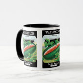 Vintages Saatgutpackungs-Label Kunst, Dichtung und Tasse (Vorderseite Links)