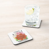 Vintages Saatgutpaket Kunst, Kosmos Garten Blume Getränkeuntersetzer (Rechte Seite)