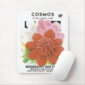 Vintages Saatgutpaket Kunst, Kosmos Garten Blume Mousepad (Mit Mouse)