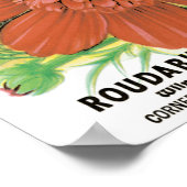 Vintages Saatgutpaket Kunst, Kosmos Garten Blume Poster (Ecke)