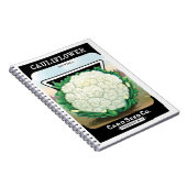 Vintages Saatgutverpackungs-Etikett Art, Blumenkoh Notizblock (Rechte Seite)